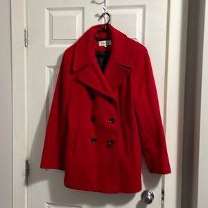 Red Calvin Klein Peacoat